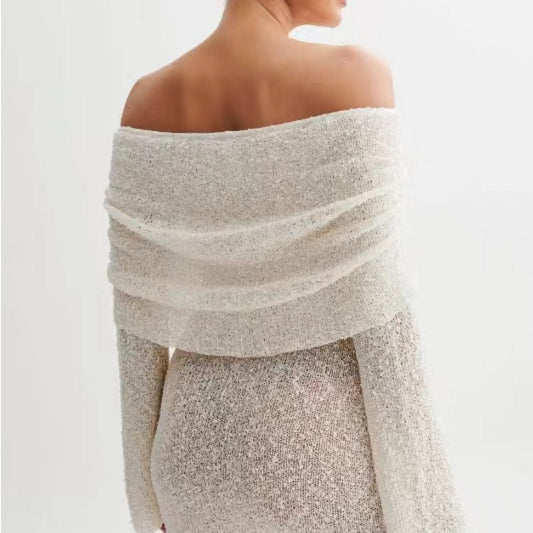 Vestido Bodycon de Punto Escote Bote