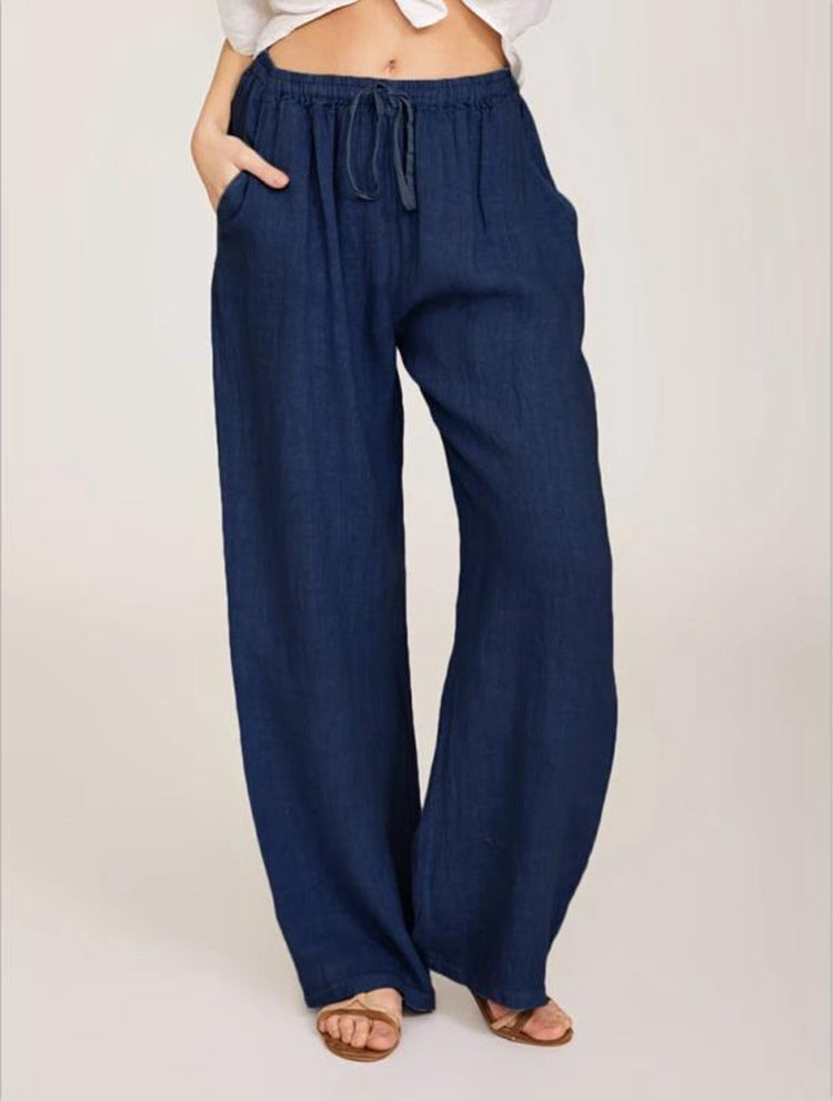 Pantalones Sueltos Algodón y Lino Yoga