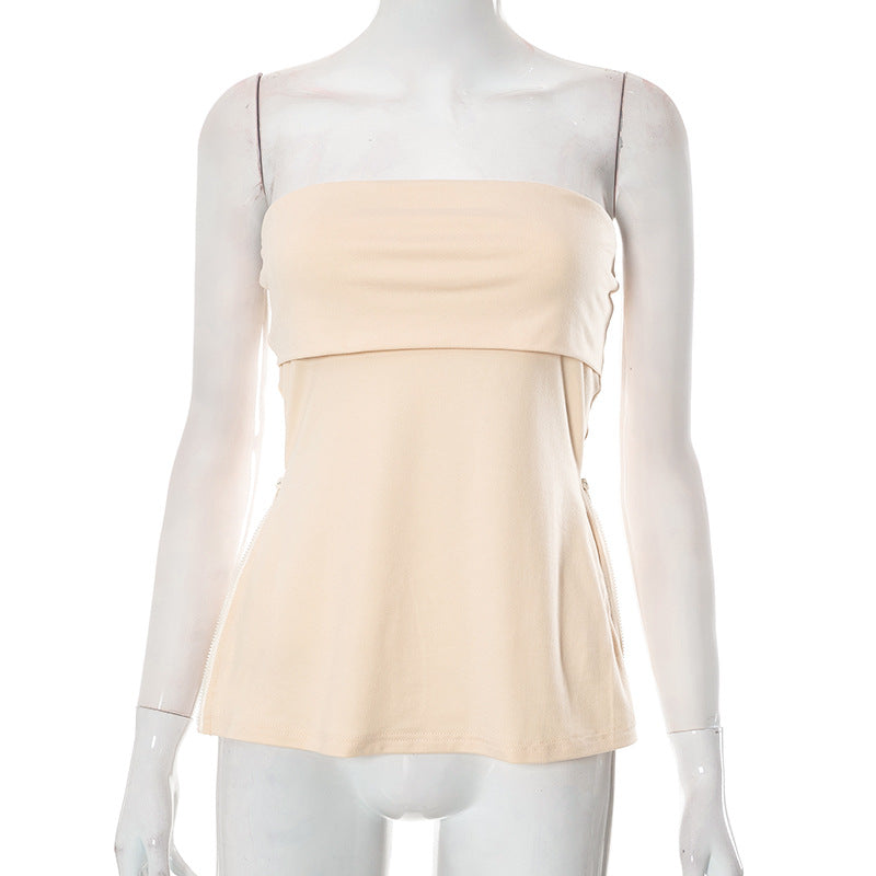 Top Corsé Tubo Strapless Sin Hombros