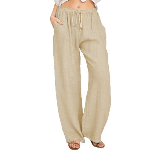 Pantalones Sueltos Algodón y Lino Yoga