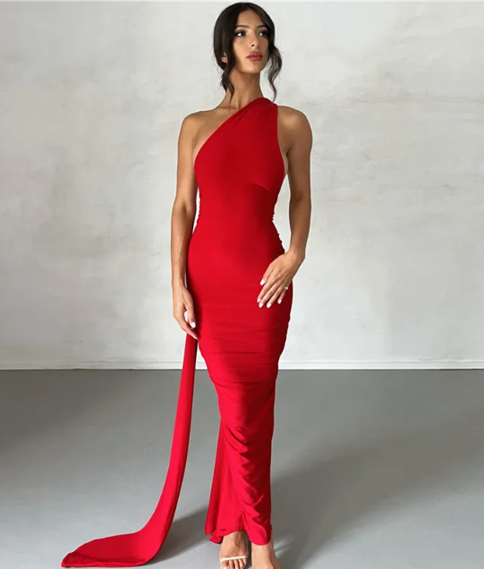Vestido Tubo Halter Sin Espalda