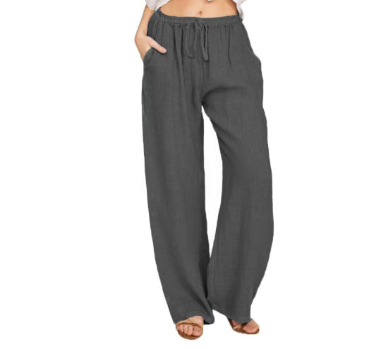 Pantalones Sueltos Algodón y Lino Yoga