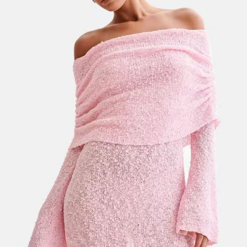 Vestido Bodycon de Punto Escote Bote