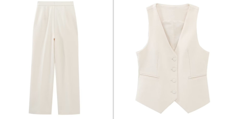 Conjunto de Blazer de Doble Botonadura