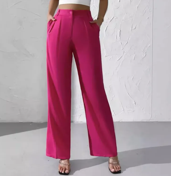 Pantalones Formales Corte Recto Elegantes