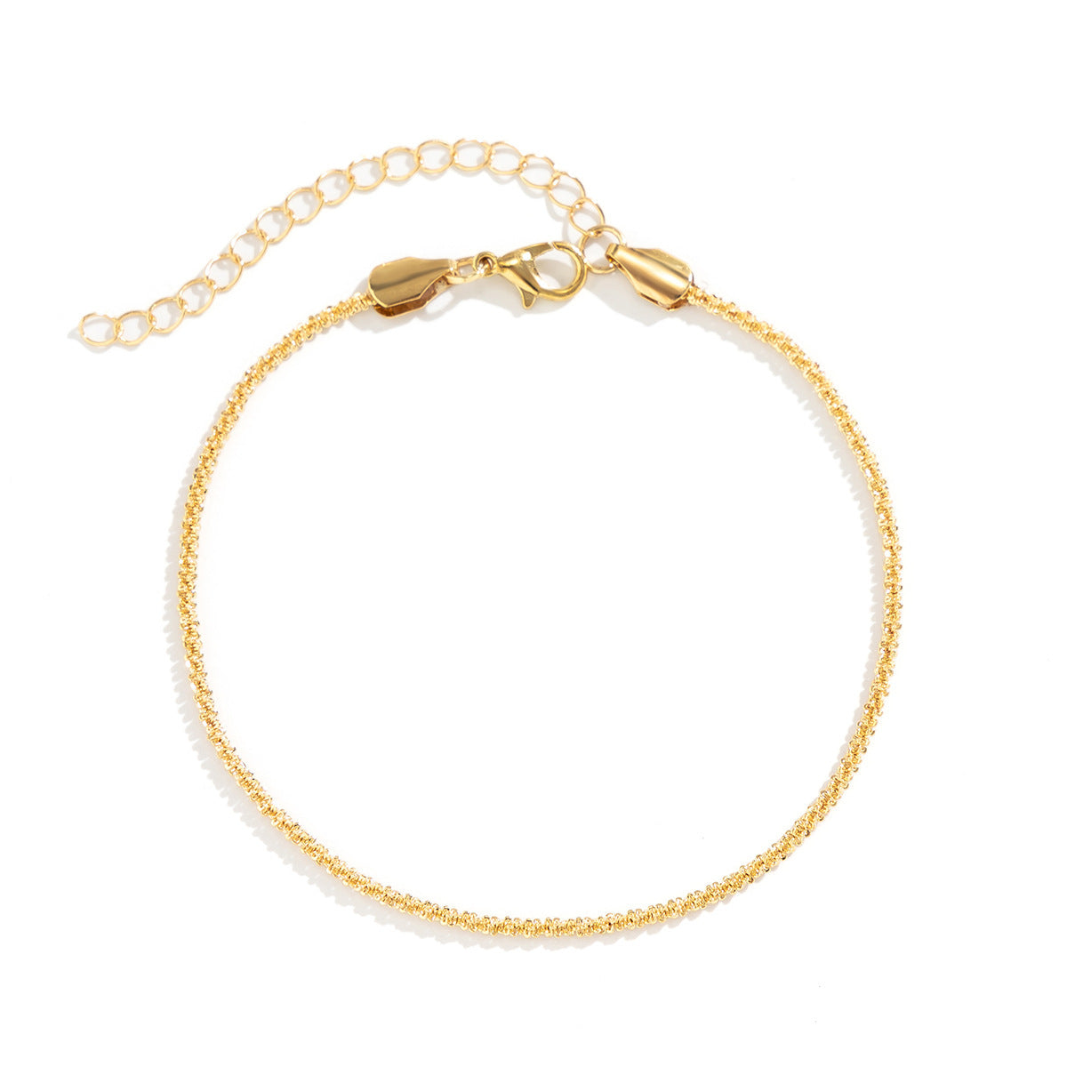 Tobillera Cadena Metálica Fina Brillante