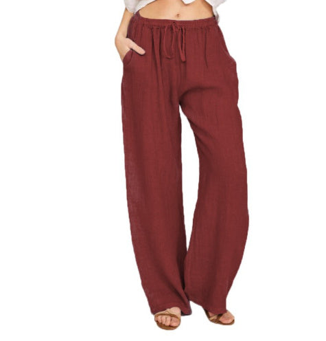 Pantalones Sueltos Algodón y Lino Yoga