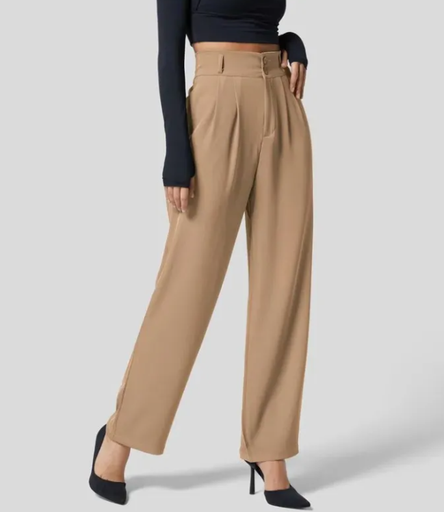 Pantalones Elegantes Poliéster Corte Favorecedor