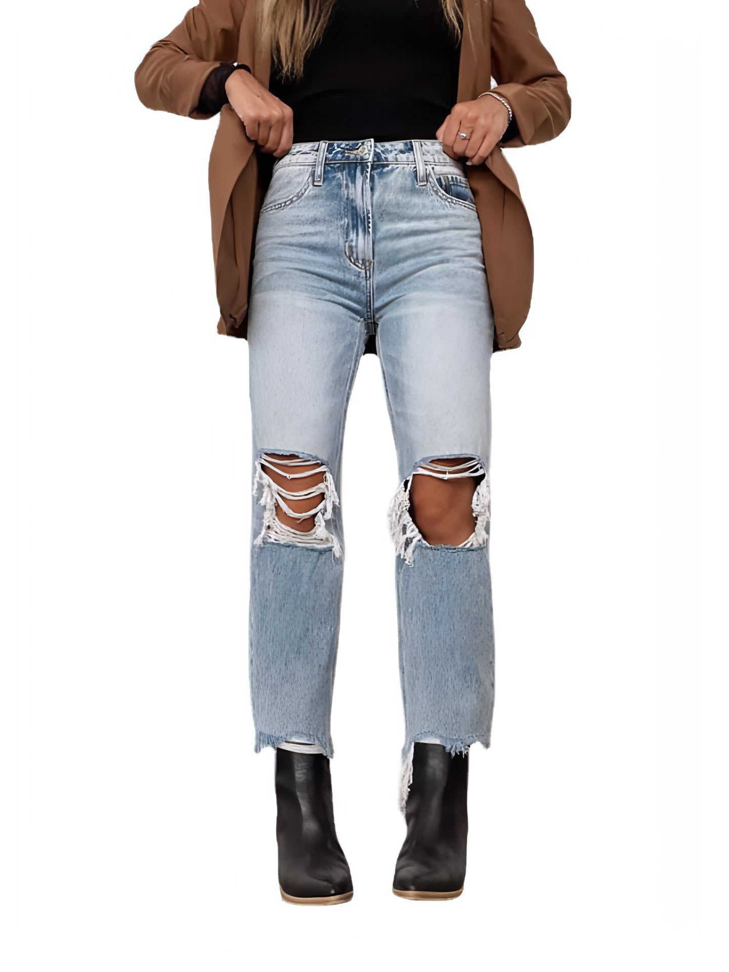Jeans Talle Alto Corte Recto Vintage