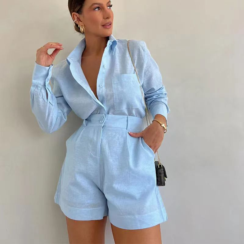 Conjunto Blazer Manga Larga con Shorts Chic