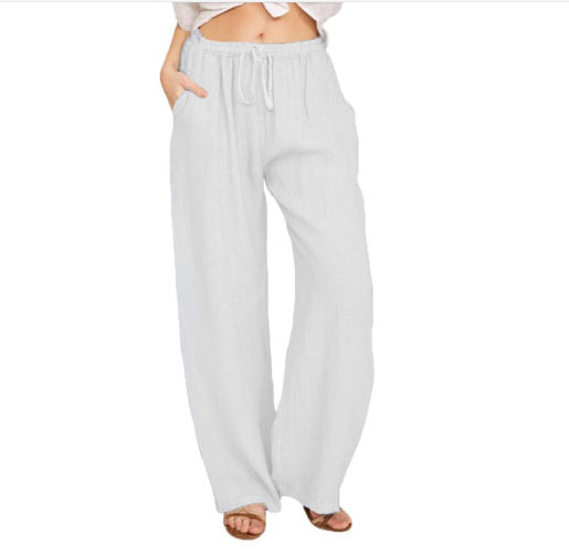 Pantalones Sueltos Algodón y Lino Yoga