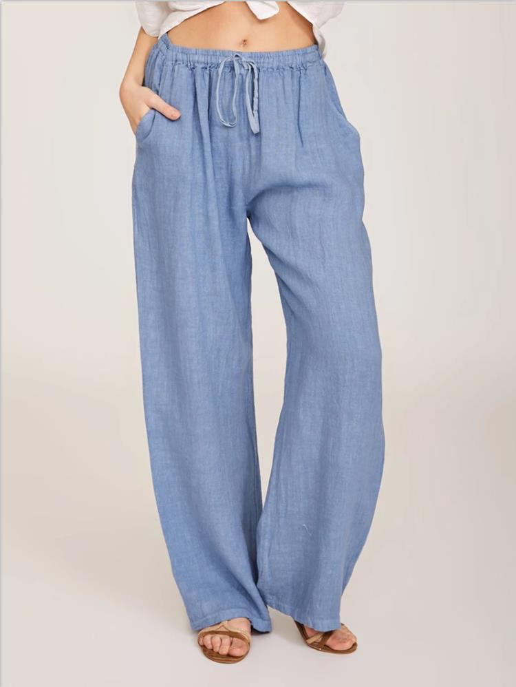 Pantalones Sueltos Algodón y Lino Yoga