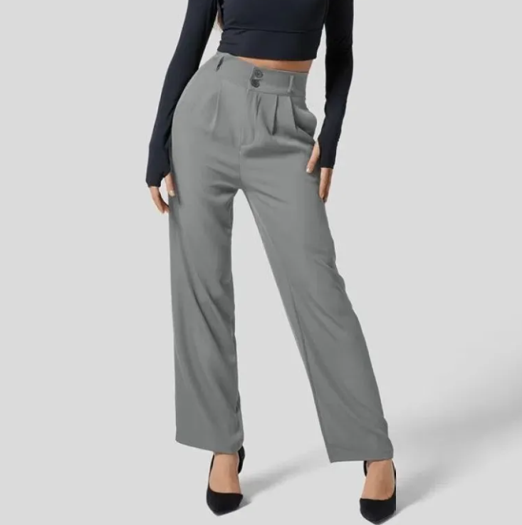 Pantalones Elegantes Poliéster Corte Favorecedor
