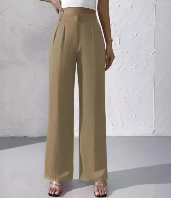 Pantalones Formales Corte Recto Elegantes