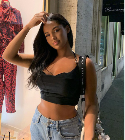 Crop Top Cuello Metálico Sweetheart con Lazada