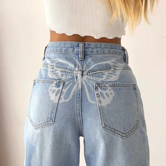 Jeans Talle Alto Estampado Urban Print