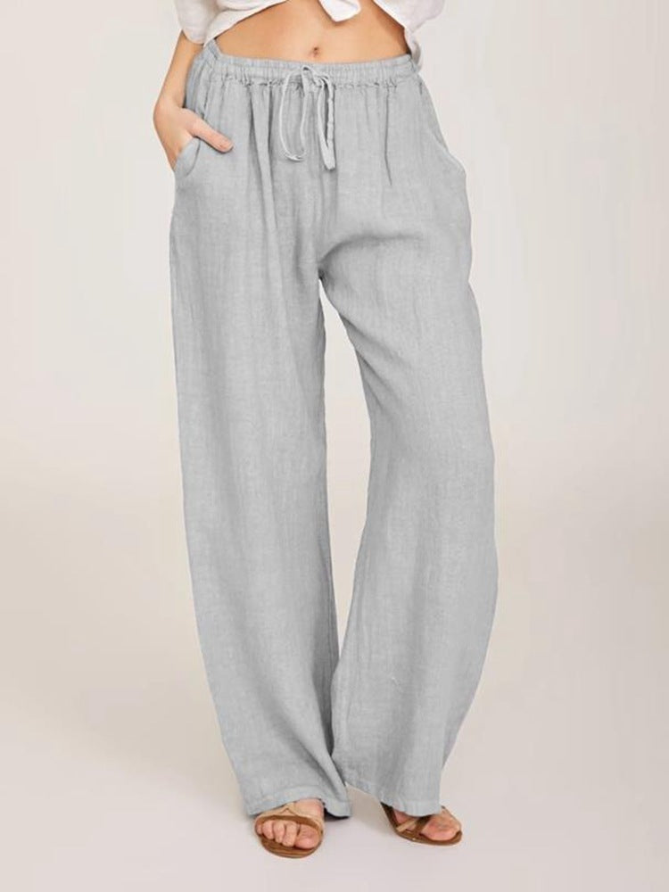 Pantalones Sueltos Algodón y Lino Yoga