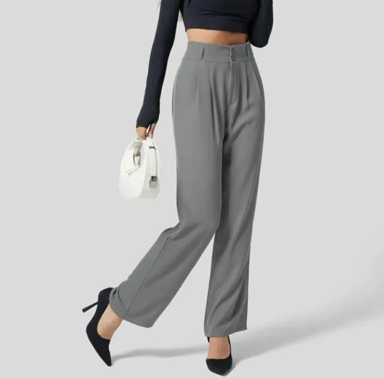Pantalones Elegantes Poliéster Corte Favorecedor