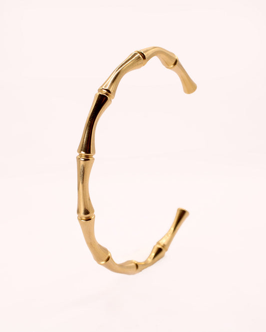 Brazalete Bamboo Baño Oro 18K
