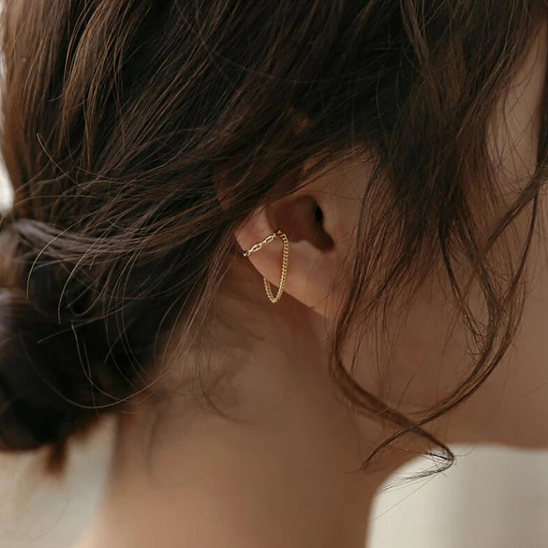 Ear Cuff Sin Pendiente Estilo Minimalista