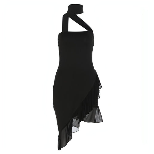 Vestido Halter Hombros Descubiertos Slim Fit