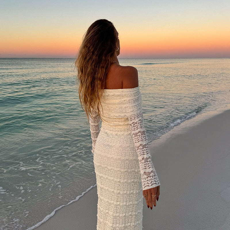 Vestido Maxi de Encaje Off-Shoulder — LEGACY & CO