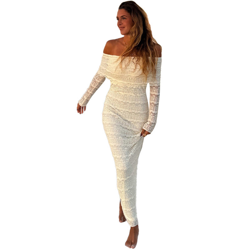 Vestido Maxi de Encaje Off-Shoulder — LEGACY & CO