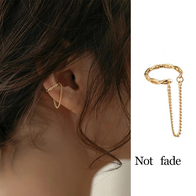 Ear Cuff Sin Pendiente Estilo Minimalista