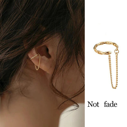 Ear Cuff Sin Pendiente Estilo Minimalista