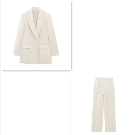 Conjunto de Blazer de Doble Botonadura