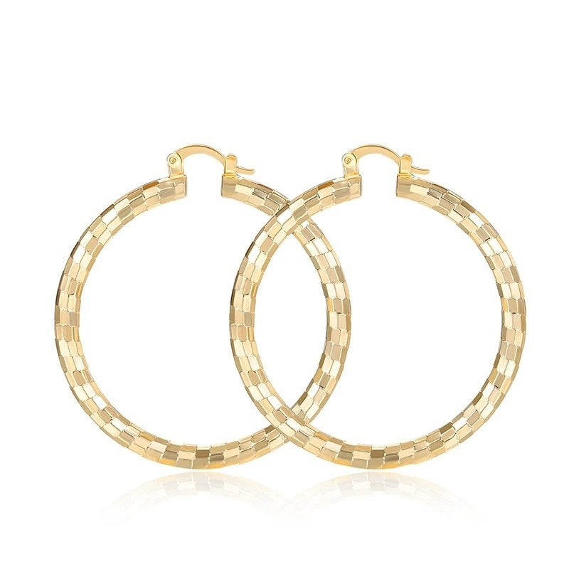 Ear Cuff Circular Minimalista Baño Oro 18K