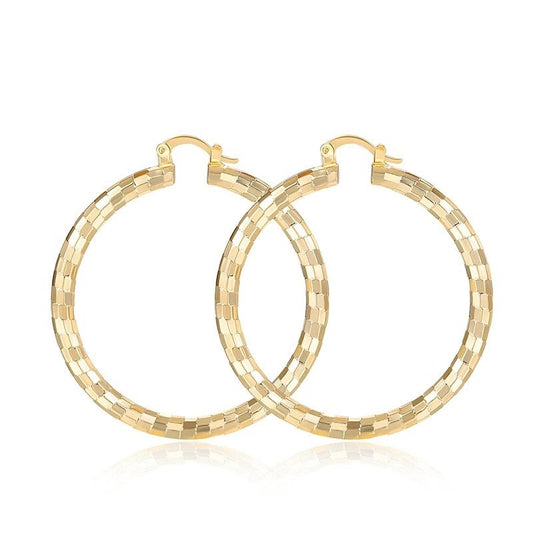 Ear Cuff Circular Minimalista Baño Oro 18K