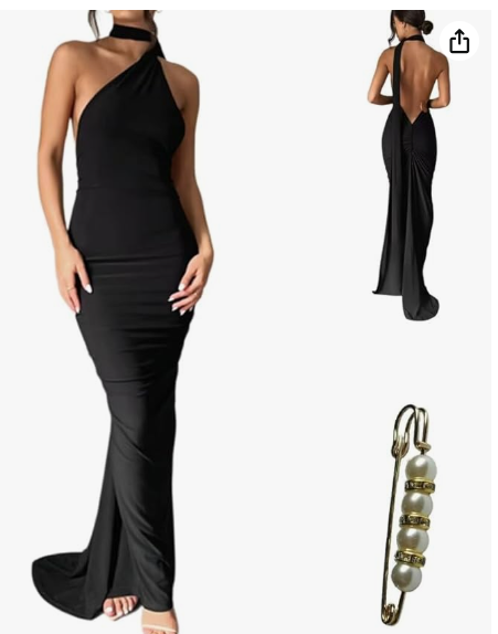 Vestido Tubo Halter Sin Espalda