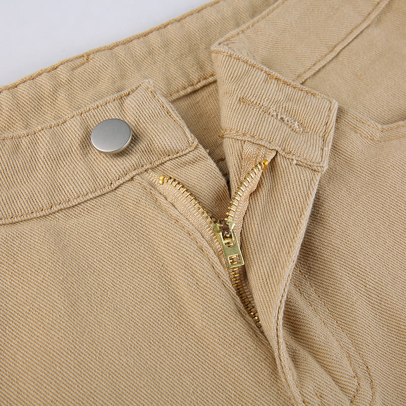 Jeans Cintura Alta Pata de Elefante Retro