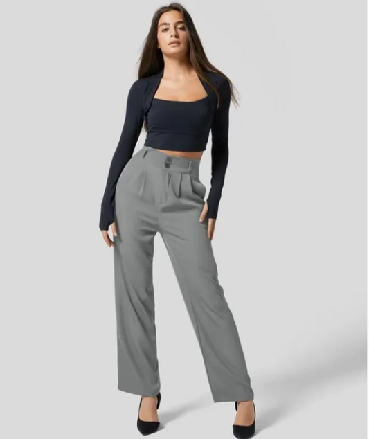 Pantalones Elegantes Poliéster Corte Favorecedor