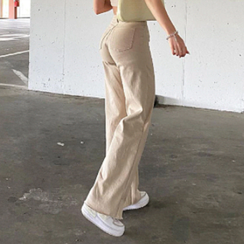 Jeans Cintura Alta Pata de Elefante Retro