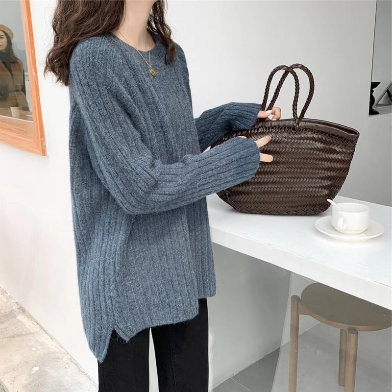 Jersey de Punto Suelto Versátil Otoño