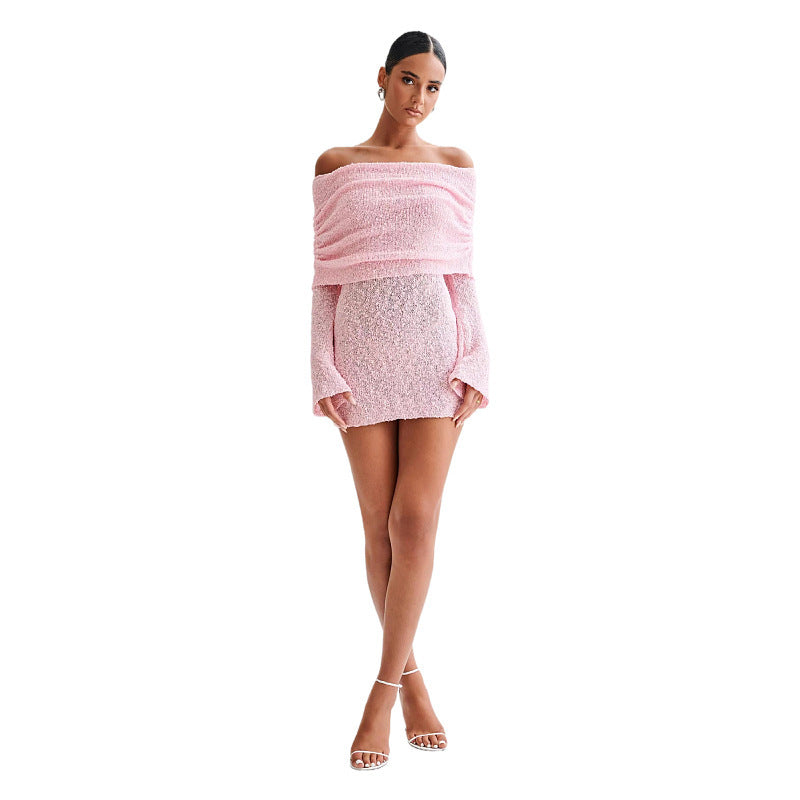 Vestido Bodycon de Punto Escote Bote