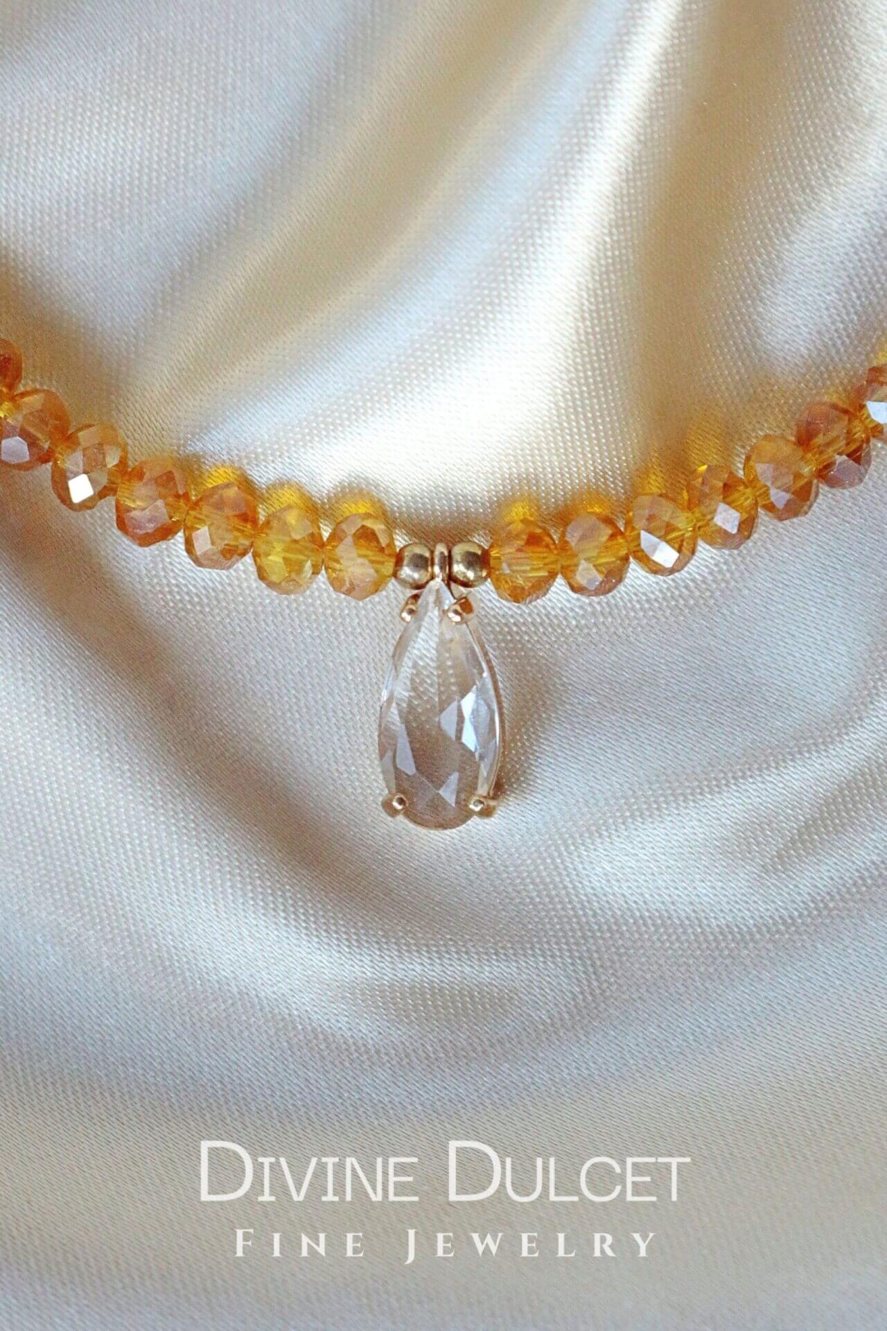 Choker Cristales Austriacos Color Champán — 18K