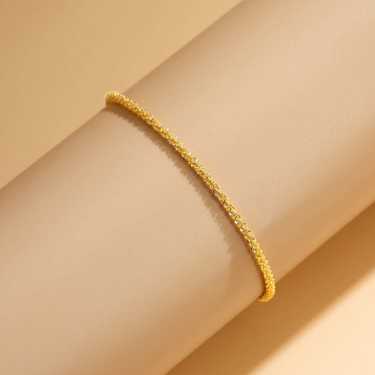Tobillera Cadena Metálica Fina Brillante