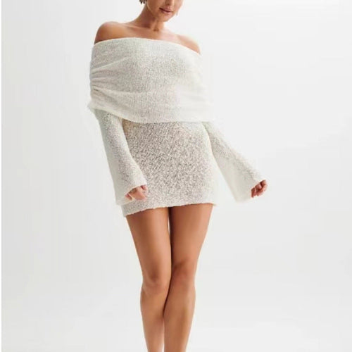 Vestido Bodycon de Punto Escote Bote
