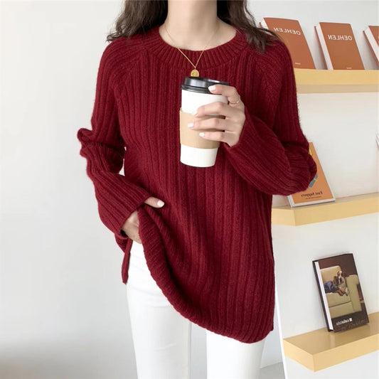 Jersey de Punto Suelto Versátil Otoño