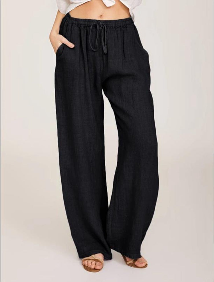 Pantalones Sueltos Algodón y Lino Yoga